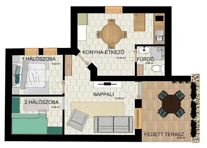Apartmán Nefelejcs Apartmanhaz Gyenesdiás